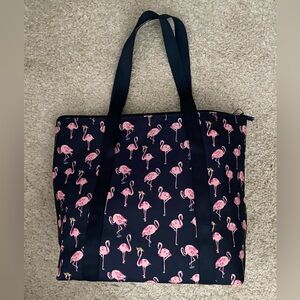 Flamingo 🦩 Fiesta Print Vera Bradley Large Insulated Tote Bag & Luggage Tag 🏷️